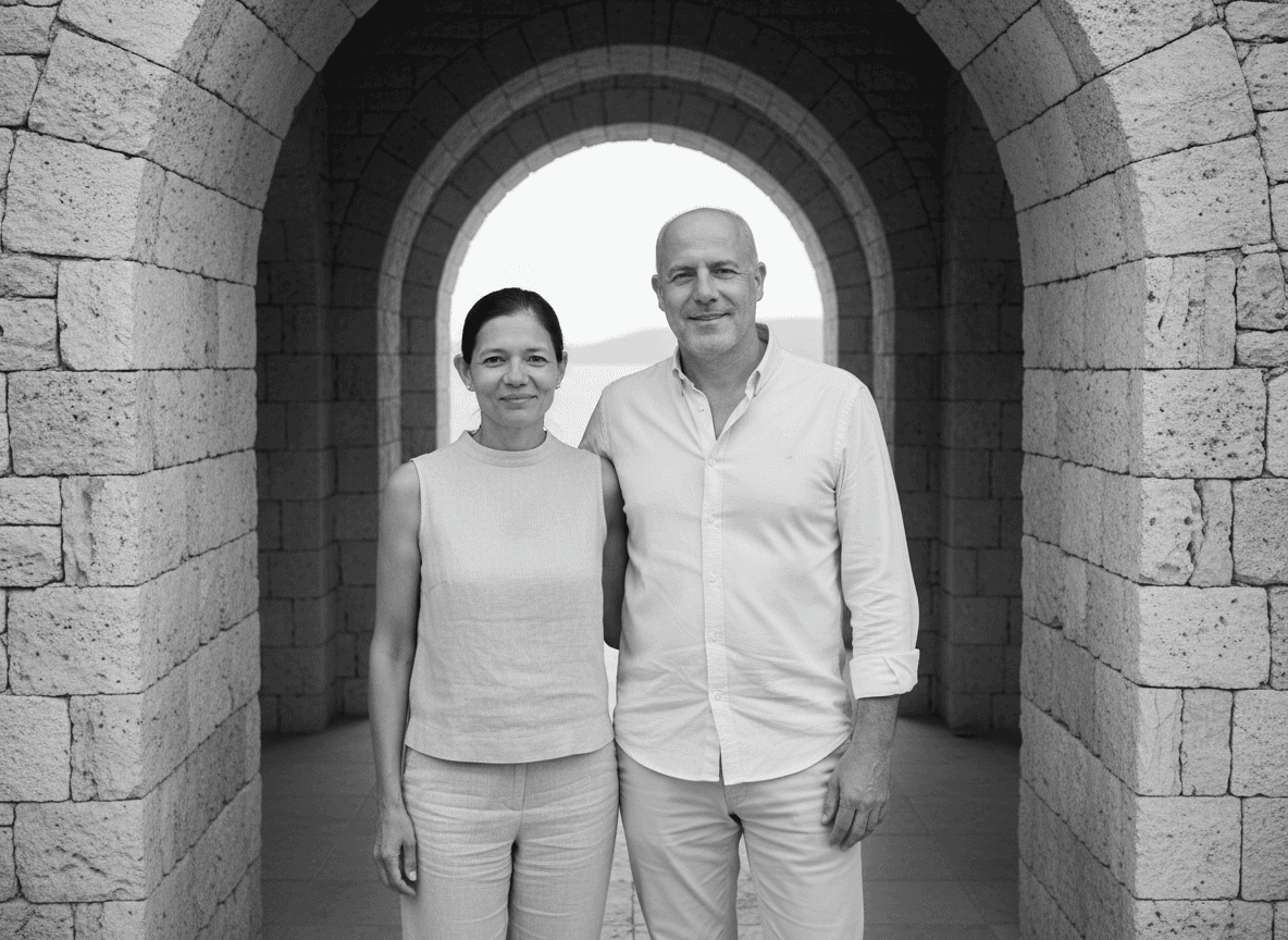 Katerina and Dimitris, your hosts at The Echo of the Sea