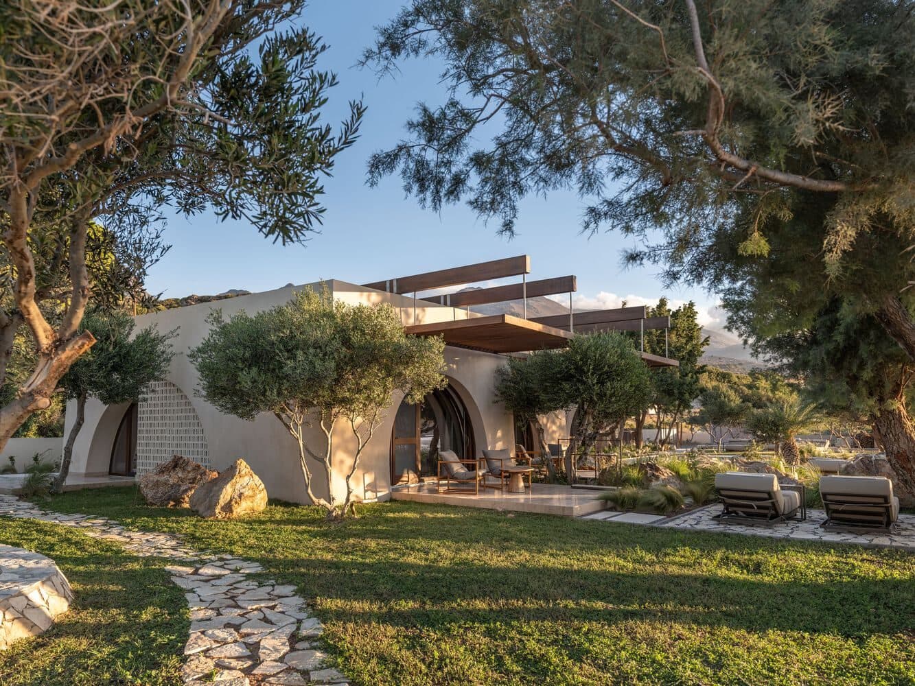 The architecture and materials of The Echo of the Sea villa